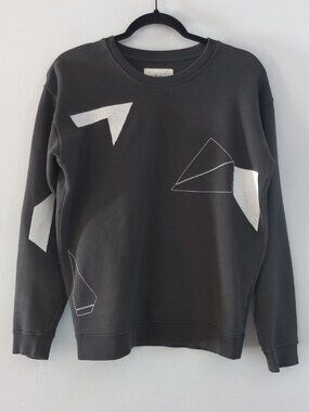 FOLK 100% cotton sweater with abstract geometric shapes
